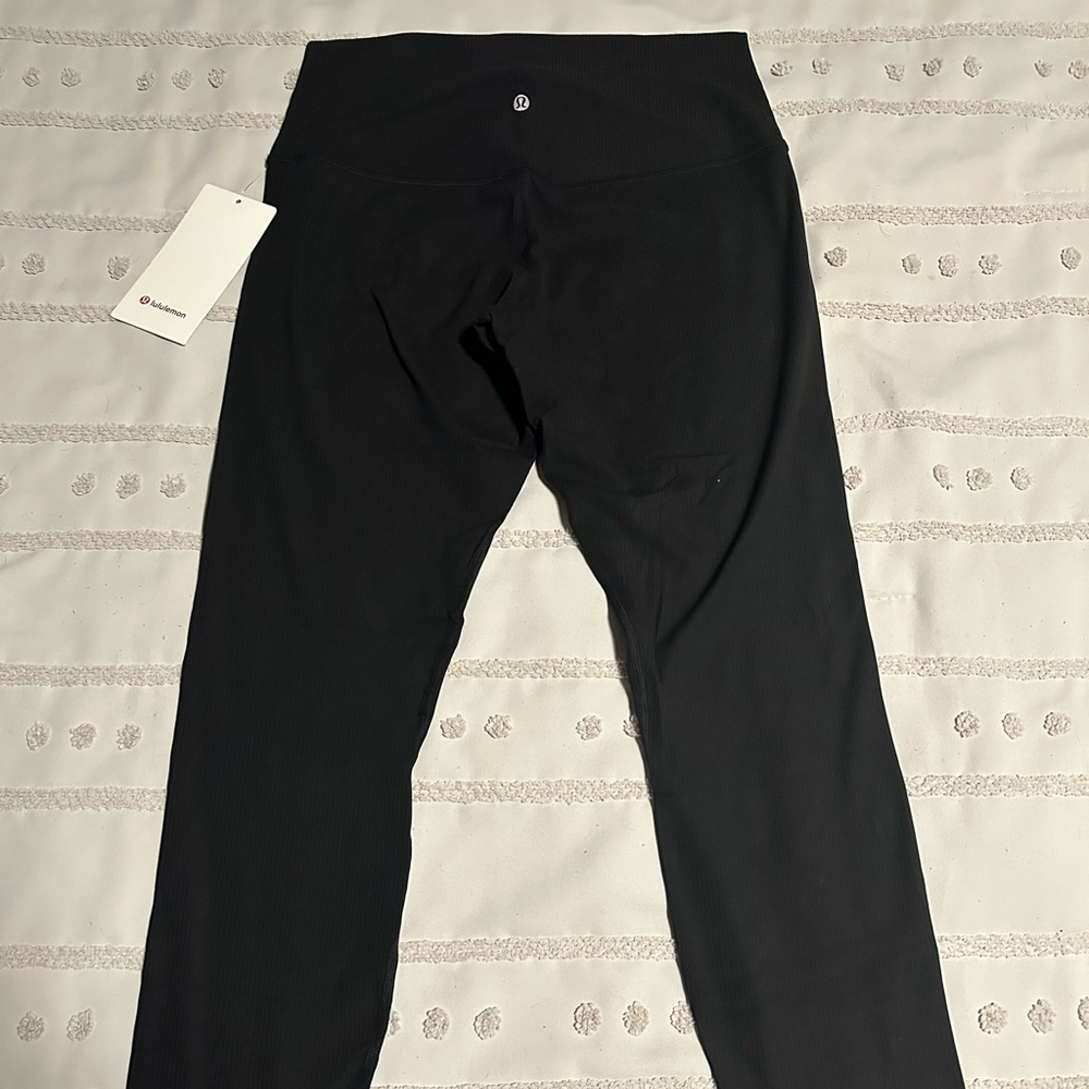 Lululemon Align Ribbed HR 25” Leggings Black Sz 10 Brand New w/ Tags